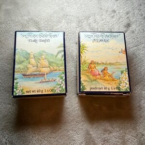 Vintage Crabtree & Evelyn South Sea Island Soap Set Plumeria Tiaré